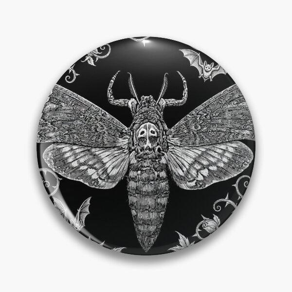 Item preview, Death's-Head Moth — Gothic Engraving designed and sold by ThePaleParlor.
