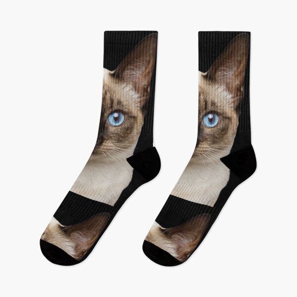 Item preview, Siamese Cat Face Blue Eyes Cat Portrait Art designed and sold by cabana.space.