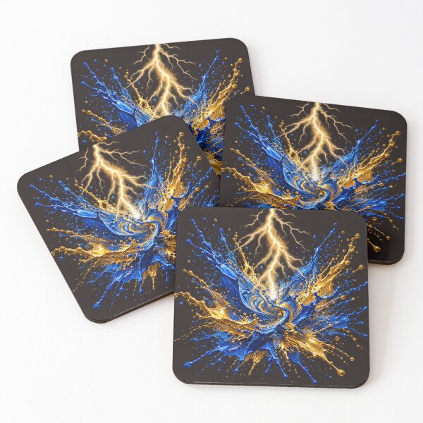 Item preview, Lighting Bolt Hits Splashing Paint Art designed and sold by Vasator1585.