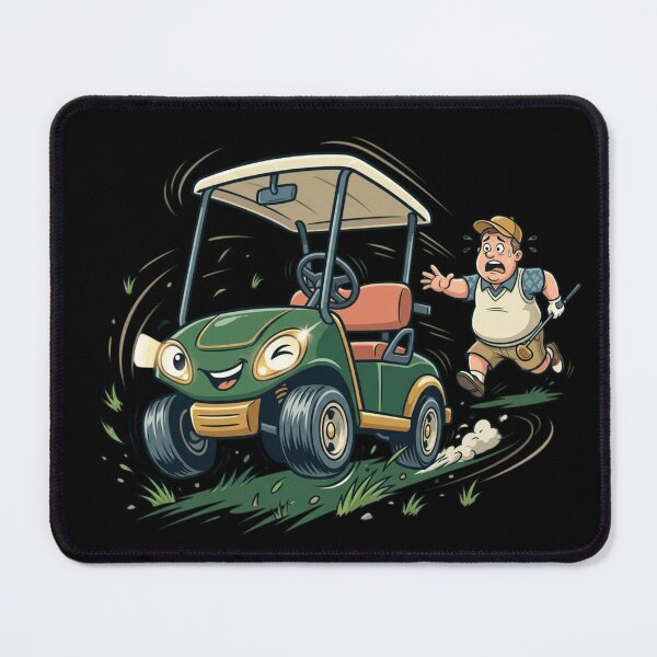 Item preview, Runaway Golf Cart Funny Retro Cartoon Chase Art designed and sold by mood-draftsman.