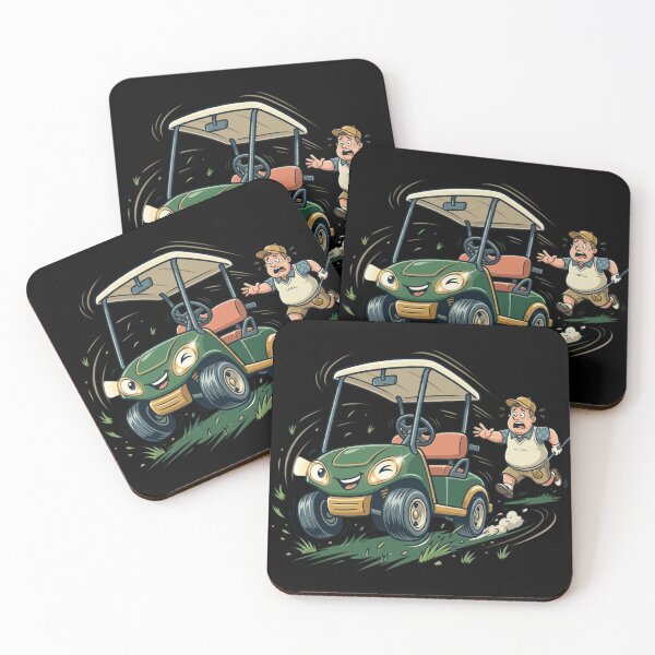 Item preview, Runaway Golf Cart Funny Retro Cartoon Chase Art designed and sold by mood-draftsman.
