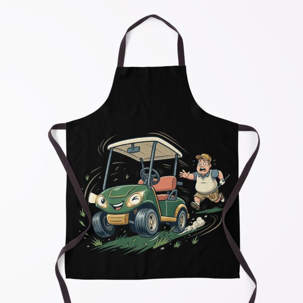 Item preview, Runaway Golf Cart Funny Retro Cartoon Chase Art designed and sold by mood-draftsman.
