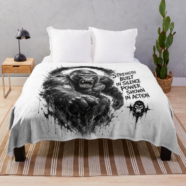 Item preview, Strength Built in Silence Gorilla Motivation designed and sold by Onviton.
