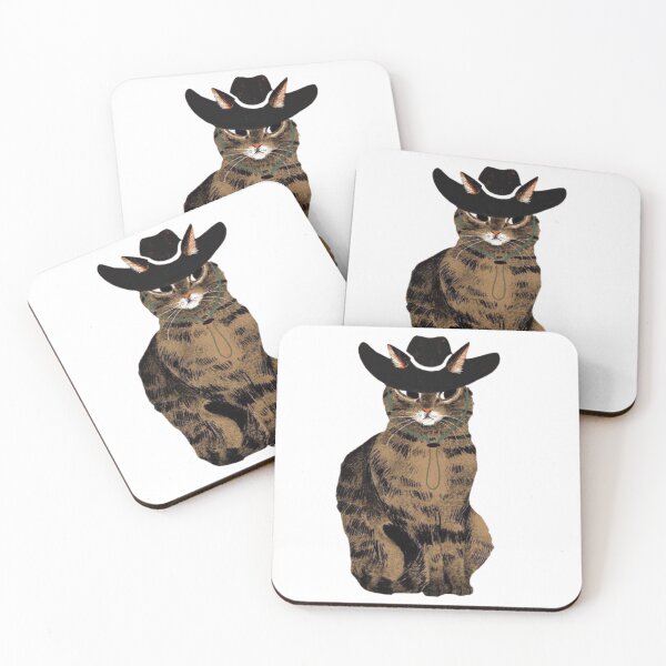 Item preview, Cat with cowboy hat designed and sold by DhriegoStudio.