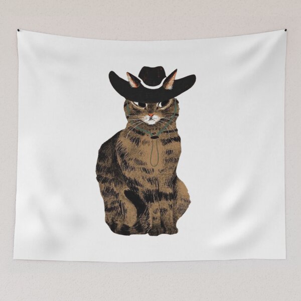 Item preview, Cat with cowboy hat designed and sold by DhriegoStudio.