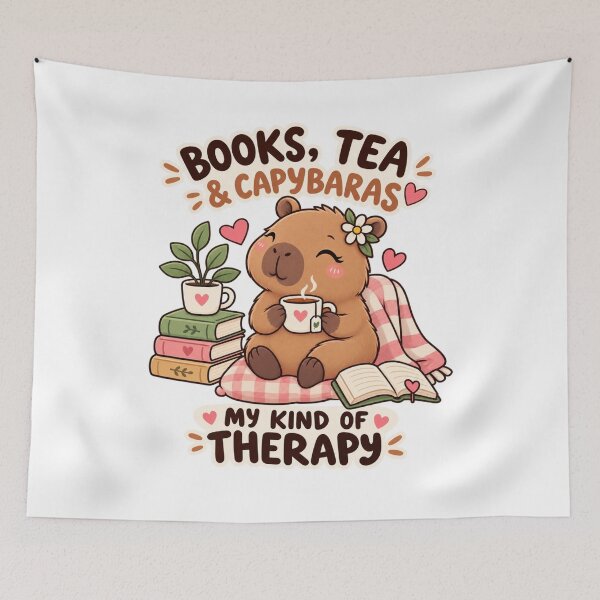Item preview, Cute Capybara Tea & Books – Kawaii Book Lover Funny Design designed and sold by JrNergal.