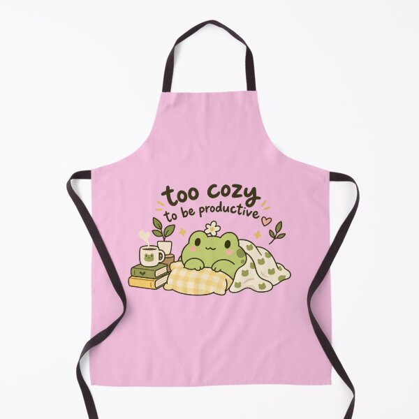 Item preview, Too Cozy to Be Productive – Cute Frog Coffee & Books designed and sold by JrNergal.