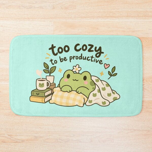 Item preview, Too Cozy to Be Productive – Cute Frog Coffee & Books designed and sold by JrNergal.
