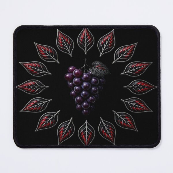 Item preview, 3D Metallic Grapes and Crimson Leaves Emblem designed and sold by Breezes-of-Ida.