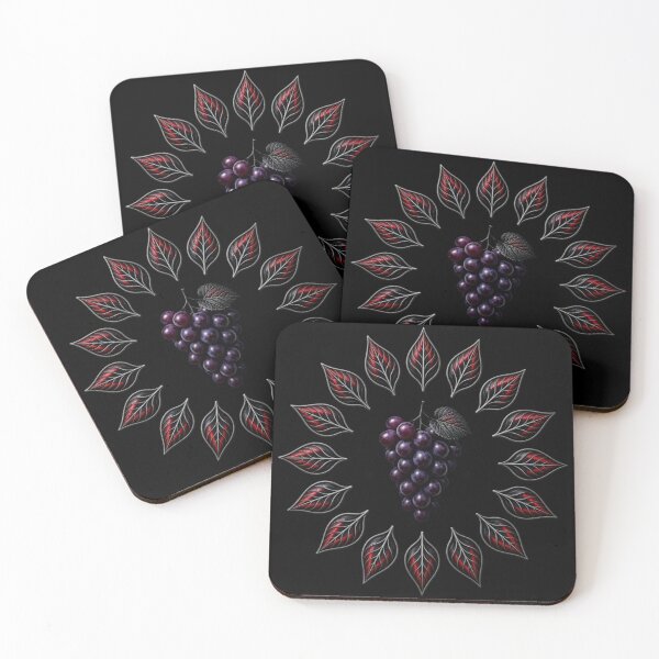 Item preview, 3D Metallic Grapes and Crimson Leaves Emblem designed and sold by Breezes-of-Ida.