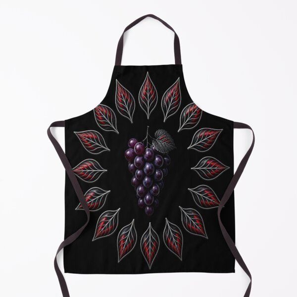 Item preview, 3D Metallic Grapes and Crimson Leaves Emblem designed and sold by Breezes-of-Ida.