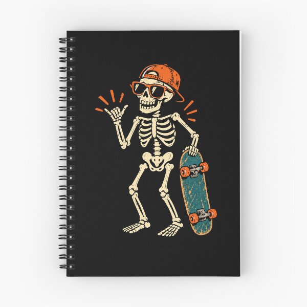 Item preview, Retro Vintage Skeleton Halloween Skater designed and sold by Moizento.