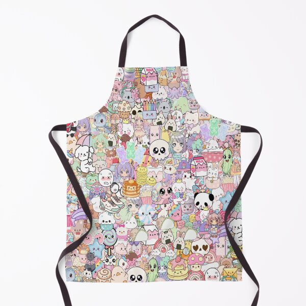 Item preview, Kawaii Pastel Sticker Bomb Aesthetic Pattern designed and sold by Side By Side Studio.