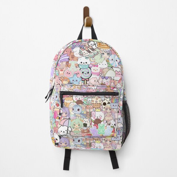 Item preview, Kawaii Pastel Sticker Bomb Aesthetic Pattern designed and sold by Side By Side Studio.