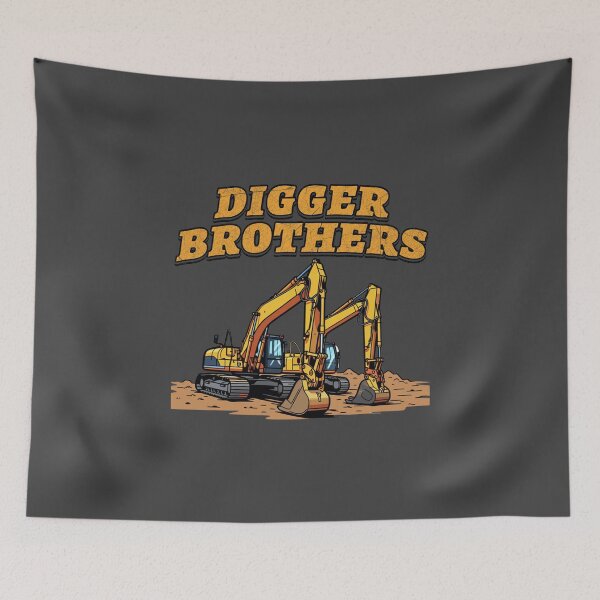 Item preview, Digger Brothers Funny Excavator Operator Design designed and sold by Operator Style Wear.