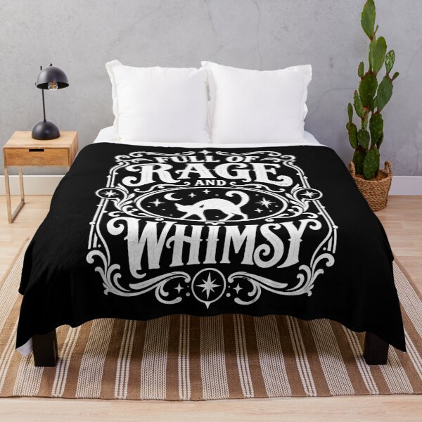Item preview, Full Of Rage And Whimsical Funny Gothic Cat Quote designed and sold by THREE LITTLE BEANS.
