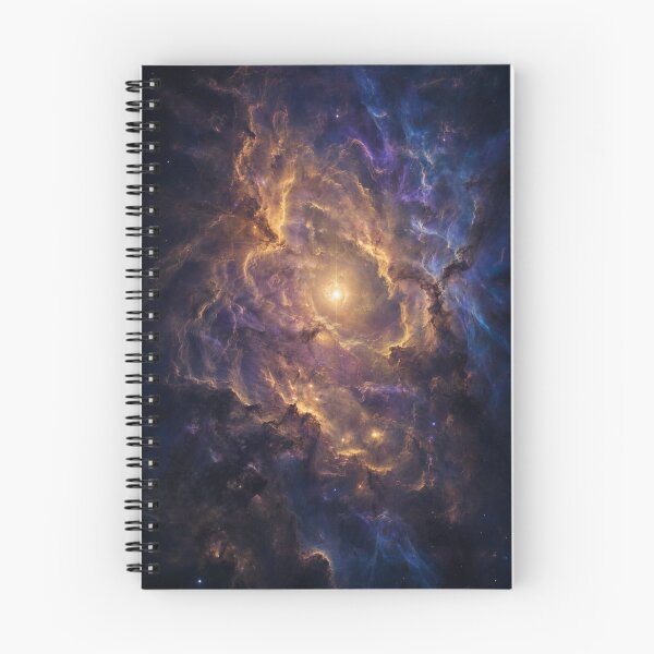Item preview, Amethyst Veil – Luminous Violet & Gold Nebula Art designed and sold by OandSDesigns23.