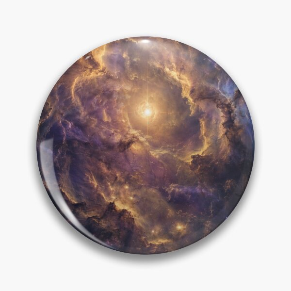 Item preview, Amethyst Veil – Luminous Violet & Gold Nebula Art designed and sold by OandSDesigns23.