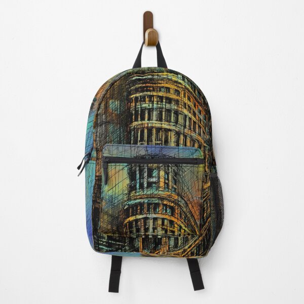 Item preview, Vibrant Futuristic Cityscape – Colorful Architectural Sketch designed and sold by IlustratorCAT.