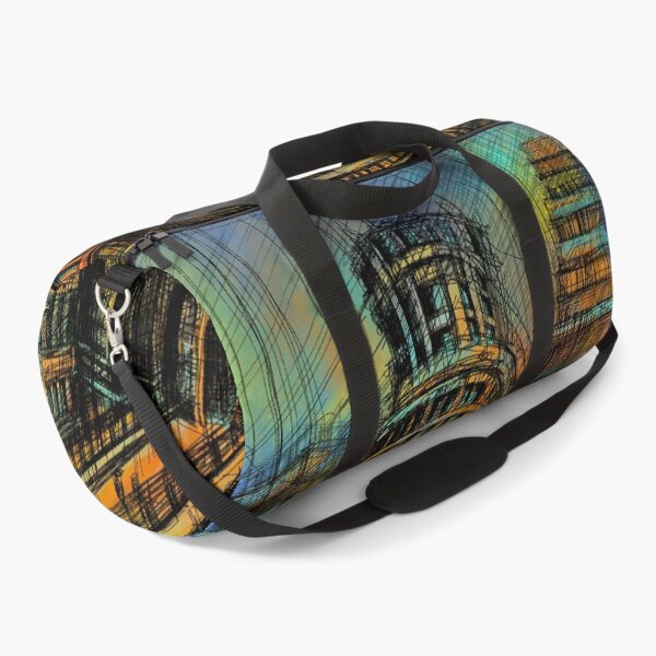 Item preview, Vibrant Futuristic Cityscape – Colorful Architectural Sketch designed and sold by IlustratorCAT.
