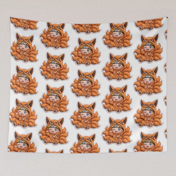 Item preview, Kawaii Chibi Ninja Boy - Nine-Tailed Fox Onesie Anime Sticker designed and sold by BlackSyeth.