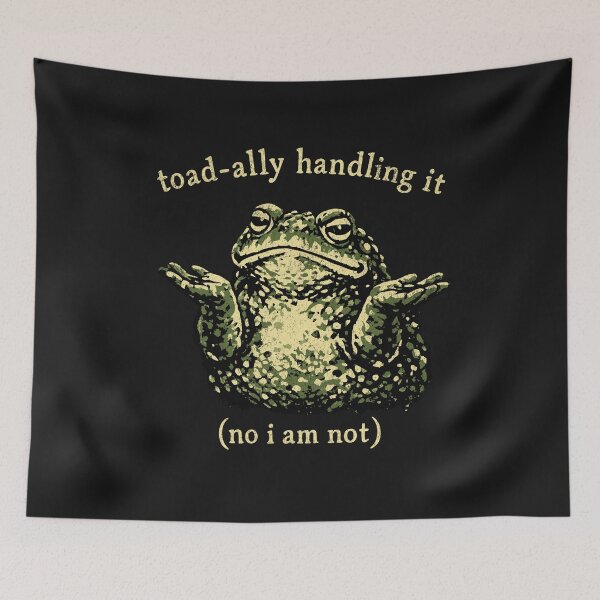 Item preview, Unbothered Toad Shrugging Through Life designed and sold by AwesomeBeyondLimits.