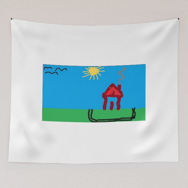 Item preview, My Dad's First Digital Masterpiece - Funny Retro House Meme designed and sold by BadlyDrawnStore.