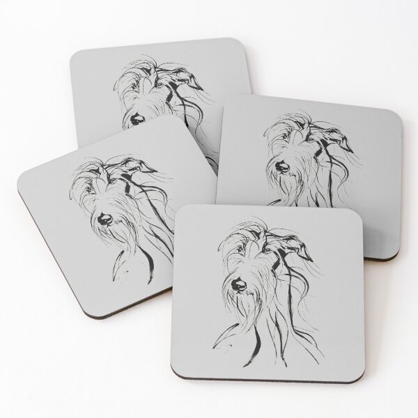 Item preview, Portrait of a deerhound in a simple line designed and sold by aghnadarragh.