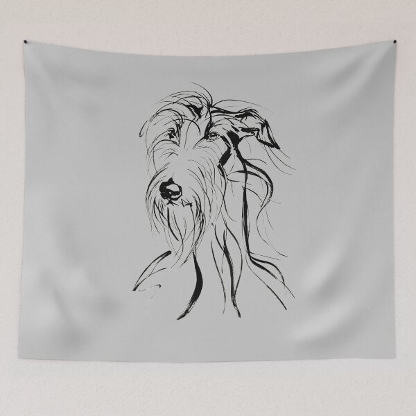 Item preview, Portrait of a deerhound in a simple line designed and sold by aghnadarragh.