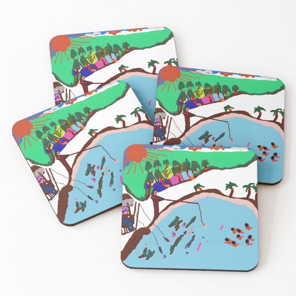 Item preview, Whimsical Fishing Scene Artwork designed and sold by J-Mindful.