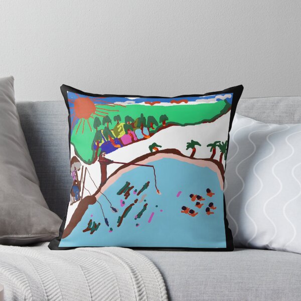 Item preview, Whimsical Fishing Scene Artwork designed and sold by J-Mindful.