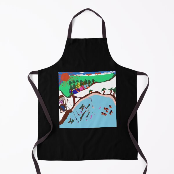 Item preview, Whimsical Fishing Scene Artwork designed and sold by J-Mindful.