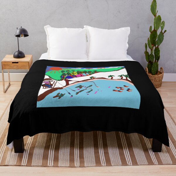 Item preview, Whimsical Fishing Scene Artwork designed and sold by J-Mindful.
