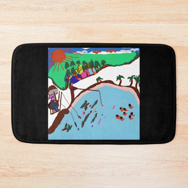 Item preview, Whimsical Fishing Scene Artwork designed and sold by J-Mindful.