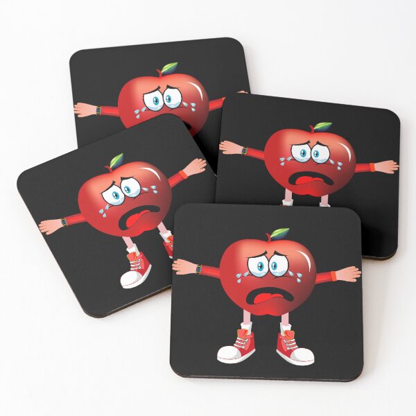 Item preview, Sad Red Apple Animated Character - Boy Version designed and sold by ExpressiveToon.