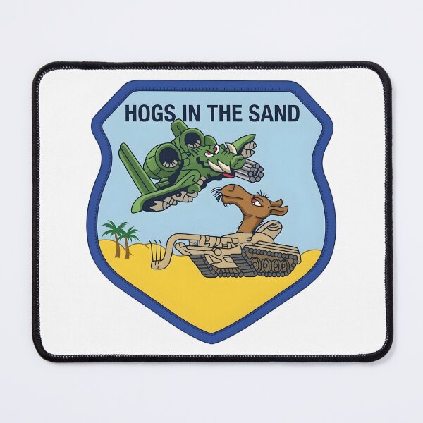 Item preview, USAF A-10 Warthog "Hogs In The Sand" Desert Deployment Patch designed and sold by CharlieDesings.