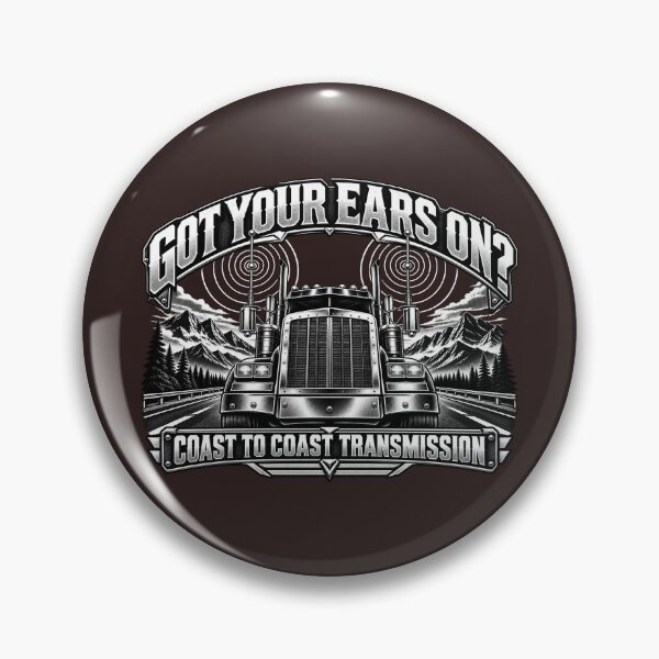 Item preview, Got Your Ears On Coast To Coast Transmission - Semi Truck CB Antennas Night Art designed and sold by NomadForge.