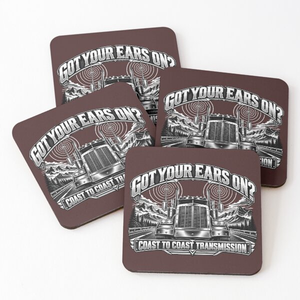 Item preview, Got Your Ears On Coast To Coast Transmission - Semi Truck CB Antennas Night Art designed and sold by NomadForge.