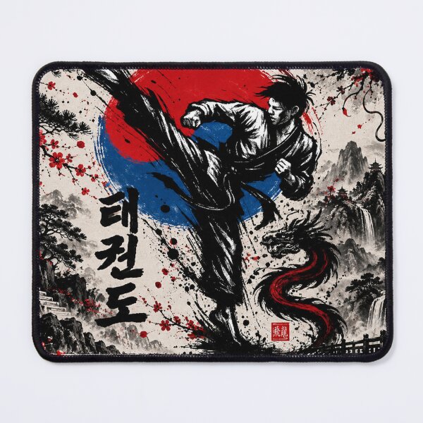 Item preview, Taekwondo Warrior Korean Martial Arts Dragon designed and sold by Fei Long Design Hub.