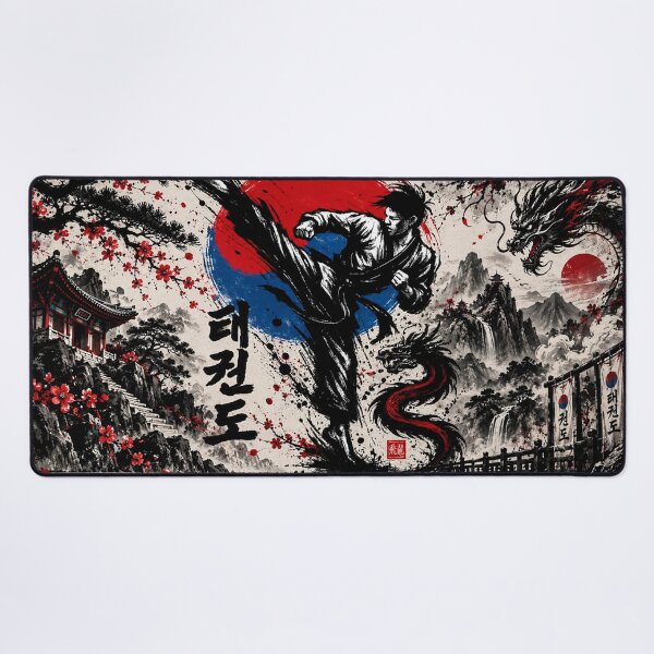 Item preview, Taekwondo Warrior Korean Martial Arts Dragon designed and sold by Fei Long Design Hub.