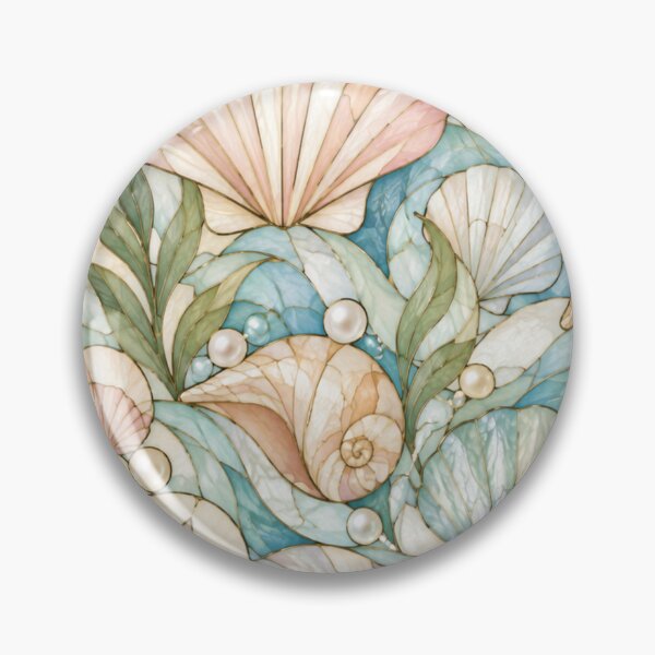 Item preview, Stained glass Coastal Seashells designed and sold by Creativveworrld03.
