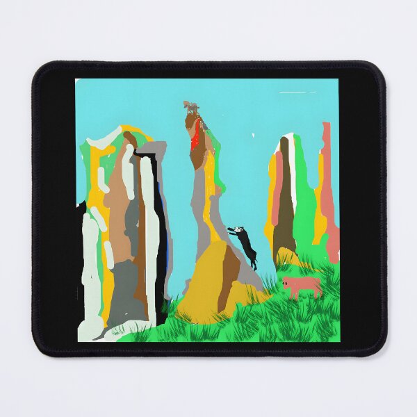 Item preview, Playful Dogs in a Colorful Landscape designed and sold by J-Mindful.