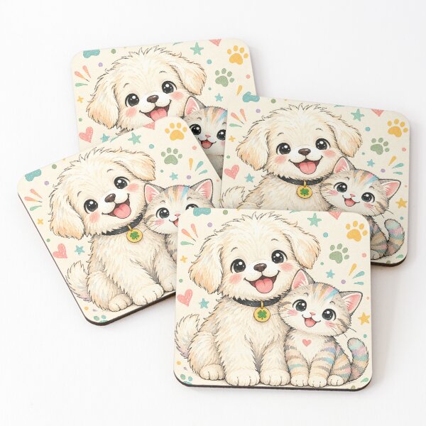 Item preview, Kawaii Puppy and Kitten Friends designed and sold by Pure Craft.
