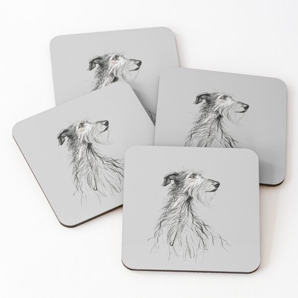 Item preview, Portrait of a deerhound in a simple line designed and sold by aghnadarragh.