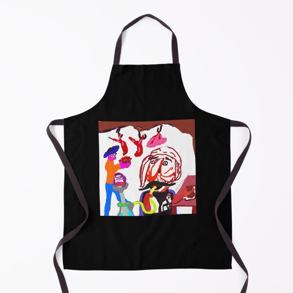 Item preview, Whimsical Butcher Scene with Colorful Characters designed and sold by J-Mindful.