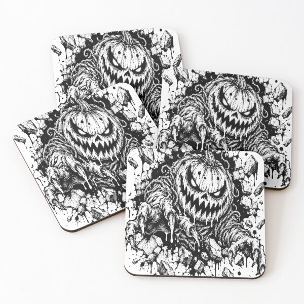 Item preview, Evil Pumpkin Mummy Breaking Through Wall Halloween Graphic    designed and sold by shemodas.