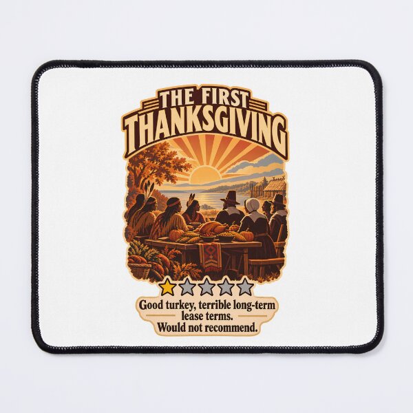 Item preview, The First Thanksgiving One Star Review - Funny Native American History Dark Humor designed and sold by Neurospicy Trolls.