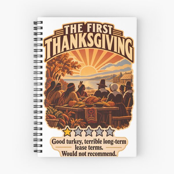 Item preview, The First Thanksgiving One Star Review - Funny Native American History Dark Humor designed and sold by Neurospicy Trolls.
