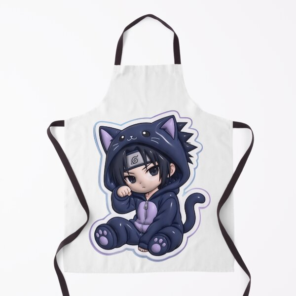 Item preview, Kawaii Chibi Ninja Boy - Dark Cat Onesie Anime Sticker designed and sold by BlackSyeth.