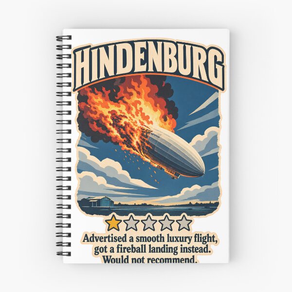 Item preview, Hindenburg One Star Review - Funny Aviation Disaster Dark Humor designed and sold by Neurospicy Trolls.
